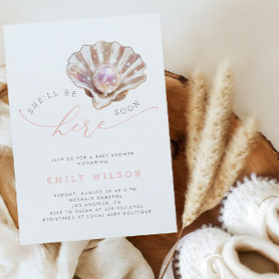 Invitation Fête de naissance de bébé fille Océan Elle sera bi