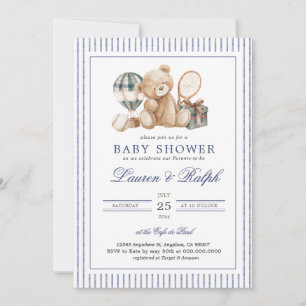 Invitation Fête de naissance de bébé ours polaire Préparatifs