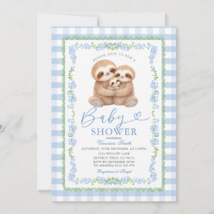 Invitation Fête de naissance de bébé par aquarelle de la jung