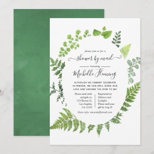 Invitation Fête de naissance de la forêt boisée par la poste