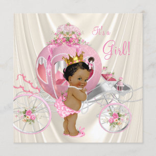 Invitation Fête de naissance de la princesse ethnique bébé ro