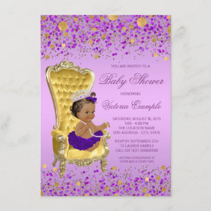 Invitation Fête de naissance de la princesse ethnique Lavande