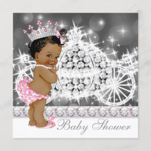 Invitation Fête de naissance de princesse ethnique afro-améri