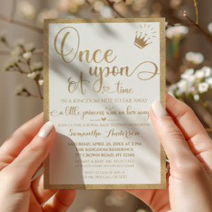 Invitation Fête de naissance de princesse Il était une fois O