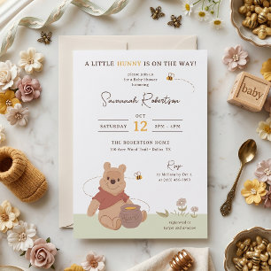Invitation Fête de naissance de Winnie l'ourson Little Hunny