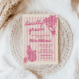 Invitation Fête de Naissance Dessinée à la Main et Produite L