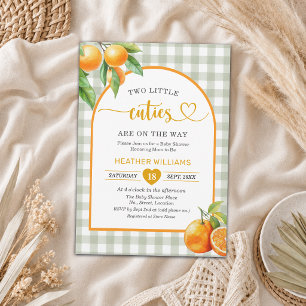 Invitation Fête de naissance : Deux petites mignonnes en rout