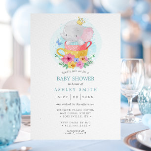 Invitation Fête de naissance du Prince Éléphant dans une Tass