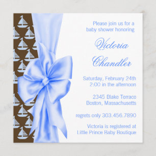 Invitation Fête de naissance élégante pour bébé garçon Voilie