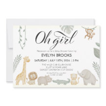 Fête de naissance fille animaux de safari jungle a
