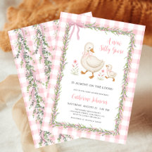 Fête de naissance Garland Silly Goose rose à carre