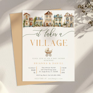 Invitation Fête de Naissance « Il Faut Tout un Village » – Co