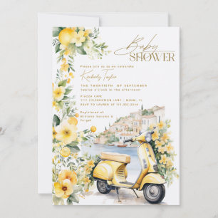 Invitation Fête de naissance italienne Italie Positano Amalfi