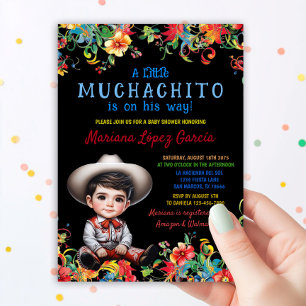 Invitation Fête de naissance Muchachito Charro Baby Shower