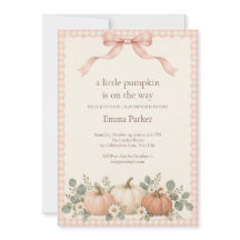 Fête de Naissance Petit Citrouille Rose Tendue
