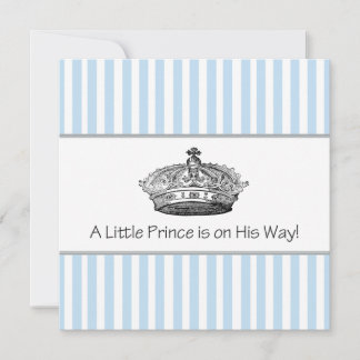 Invitation Fête de naissance Prince Bébé Garçon