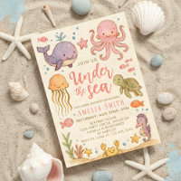 fête de naissance sous la mer vintage