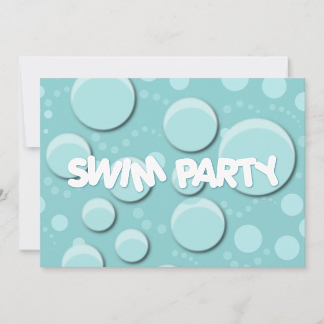 Invitation Fête de natation (Devant)