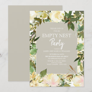 Invitation Fête de nid vierge blanc crème