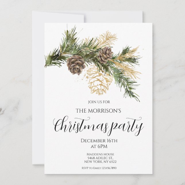 Invitation Fête de Noël (Devant)