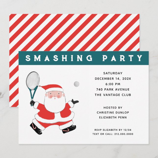 Invitation Fête de Noël (Devant / Derrière)