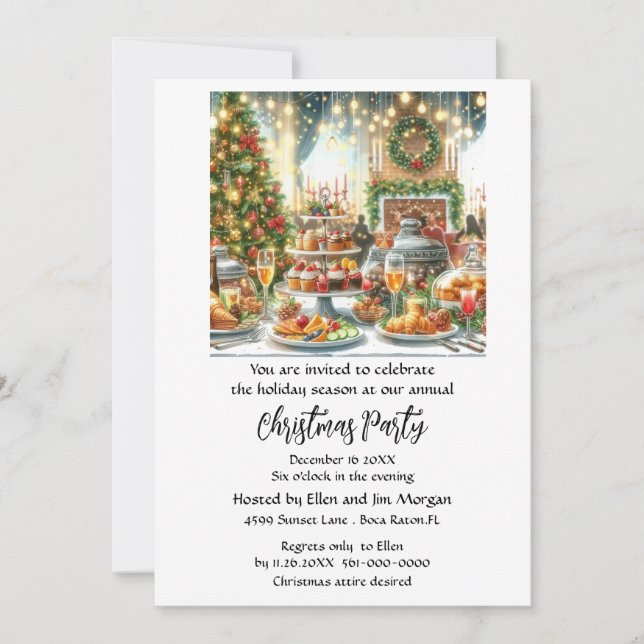 Invitation Fête de Noël (Devant)