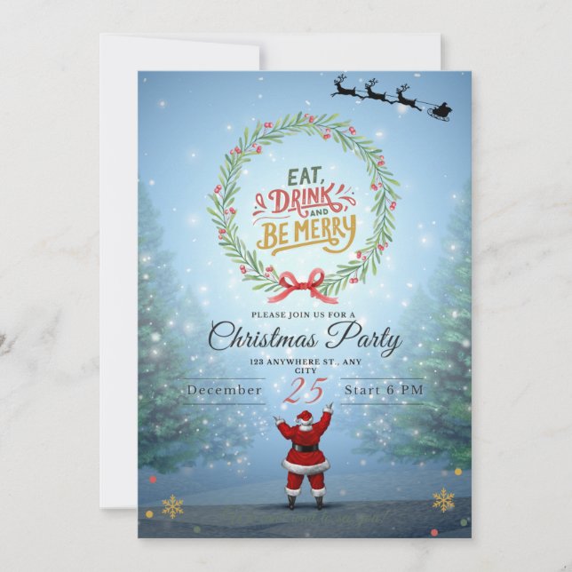 Invitation Fête de Noël (Devant)