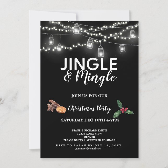 Invitation fête de Noël (Devant)