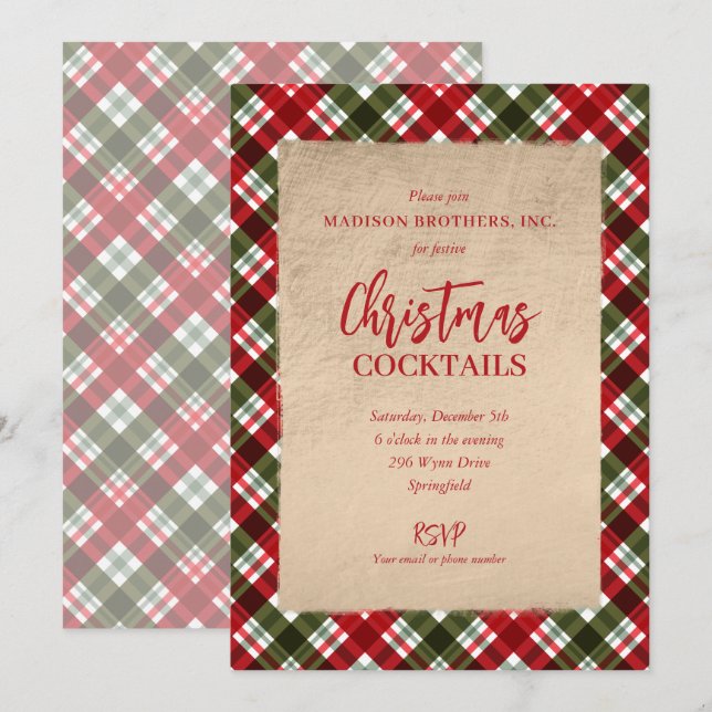 Invitation Fête de Noël (Devant / Derrière)