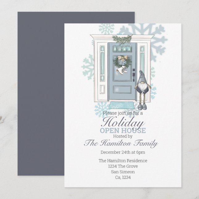 Invitation Fête de Noël (Devant / Derrière)