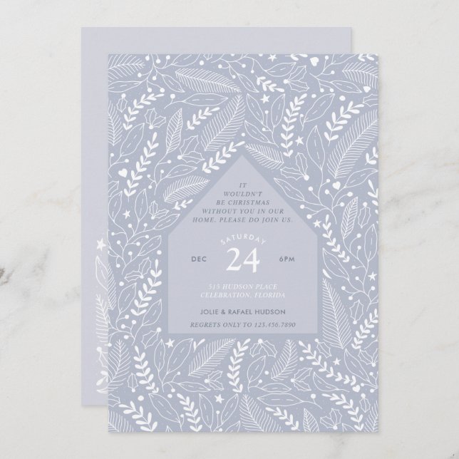 Invitation Fête de Noël (Devant / Derrière)