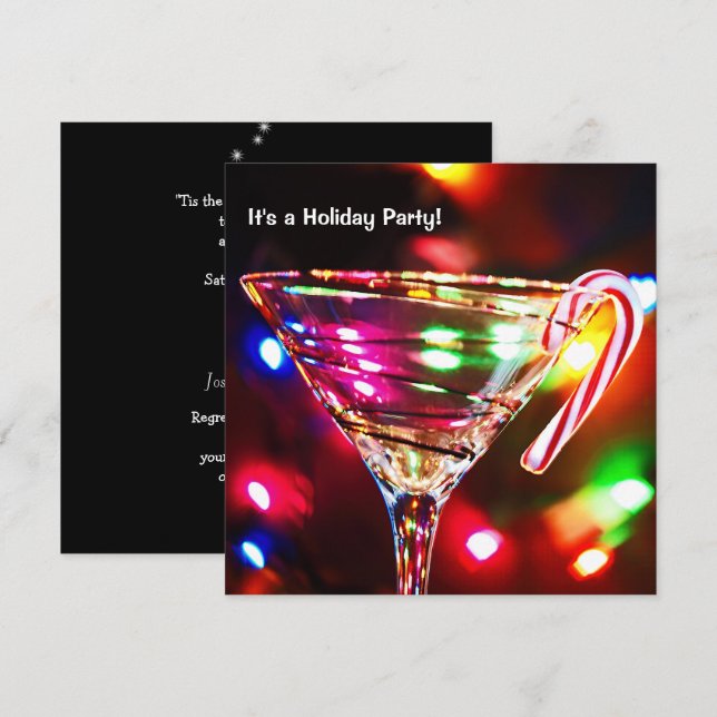 Invitation Fête de Noël (Devant / Derrière)