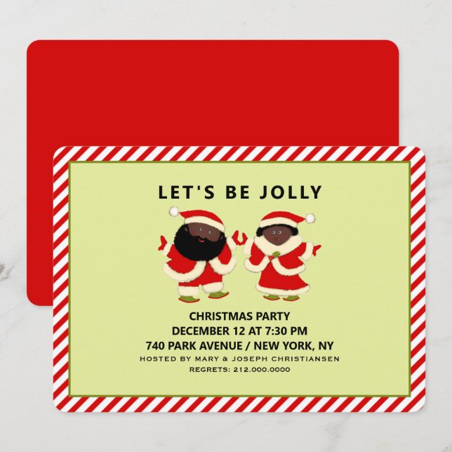 Invitation Fête de Noël (Devant / Derrière)