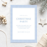 Fête de Noël à carreaux bleus