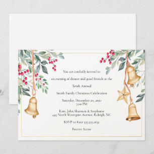 Invitation Fête de Noël à la main