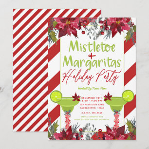 Invitation Fête de Noël au Gui & Margaritas Fiesta