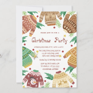 Invitation Fête de Noël au pull moche