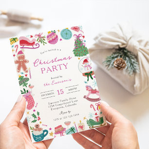Invitation Fête de Noël aux Gribouillis Fantaisistes