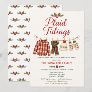 Invitation Fête de Noël aux Nouvelles à Carreaux