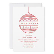 Fête de Noël branchée en rouge avec bal de Noël