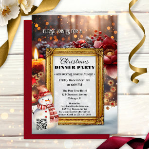 Invitation Fête de Noël chic et rétro amusante