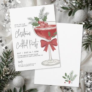 Invitation Fête de Noël Cocktail