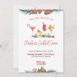 Invitation Fête de Noël Cocktail Fête de travail