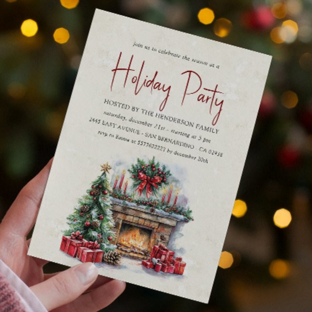 Invitation Fête de Noël Cosy (Créateur téléchargé)