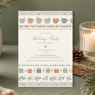 Invitation Fête de Noël Cosy et Chaleureuse