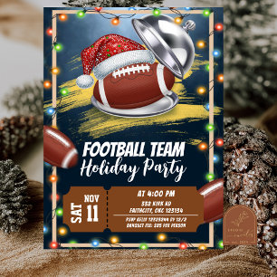 Invitation Fête de Noël de football américain