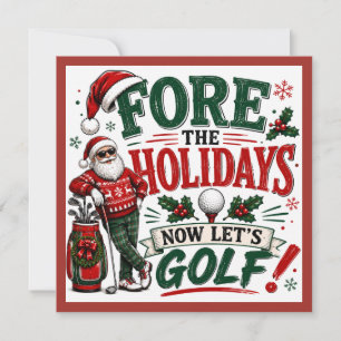 Invitation Fête de Noël de golf, c'est parti