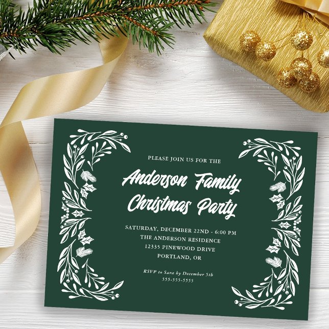 Invitation Fête de Noël de la famille de Noël (Créateur téléchargé)