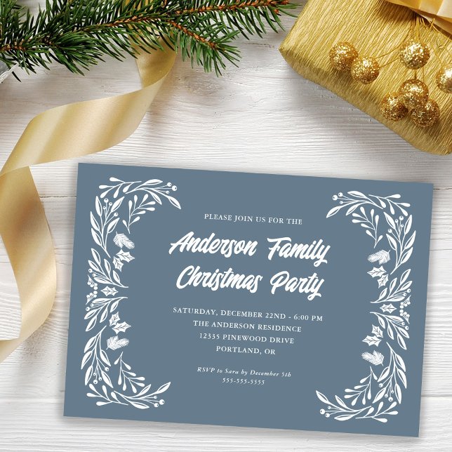 Invitation Fête de Noël de la famille de Noël (Créateur téléchargé)