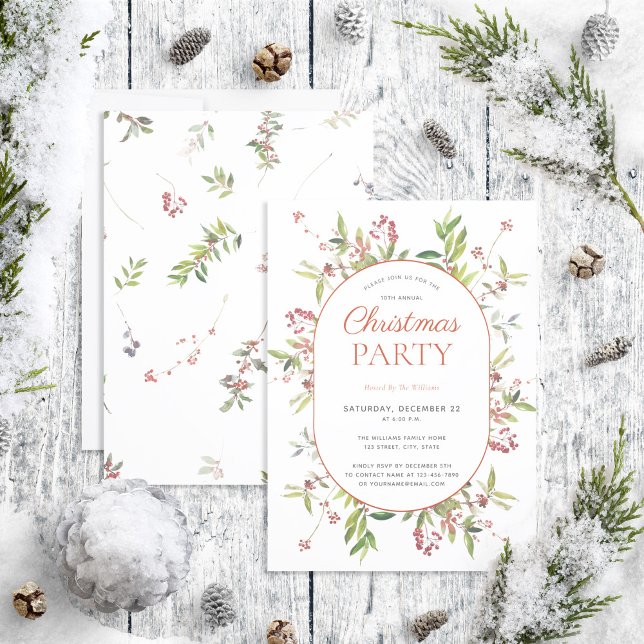 Invitation Fête de Noël de la fête chaude d'hiver moderne (Créateur téléchargé)